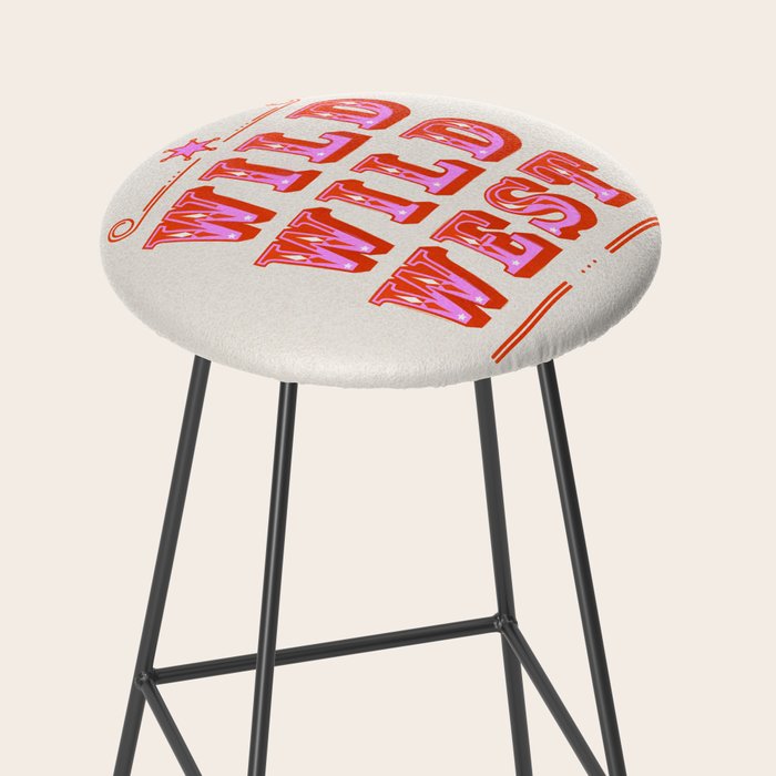 Wild Wild West Cowboy Typography Stool Gallery Image 2