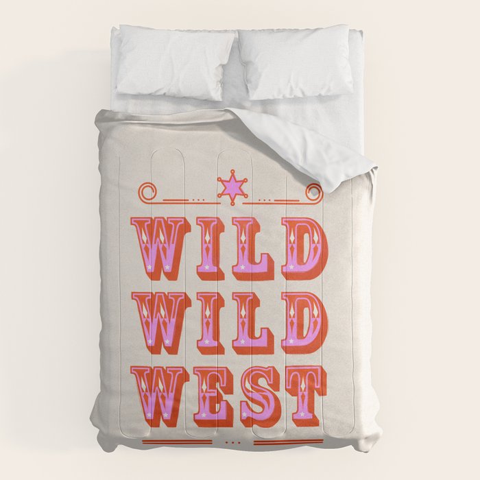 Wild Wild West Cowboy Typography Comforter Gallery Image 1