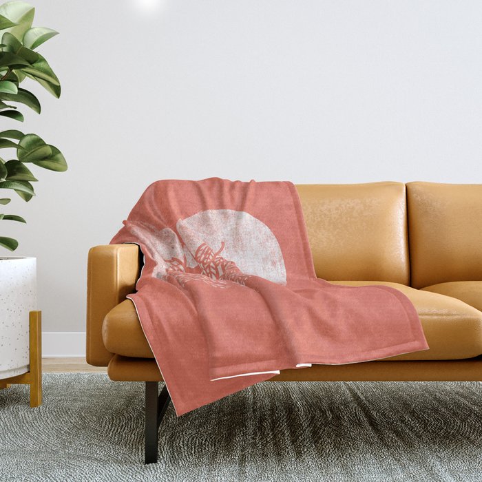 Love birds sitting on a tree Throw Blanket Gallery Image 1