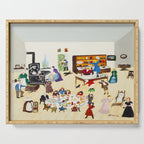 Anna Mary Robertson 'Grandma' Moses Thanksgiving American Folk Art Serving Tray Gallery Image 1