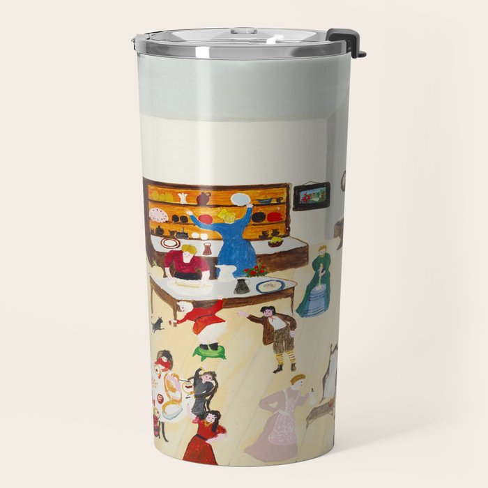 Anna Mary Robertson 'Grandma' Moses Thanksgiving American Folk Art Travel Mug Gallery Image 2