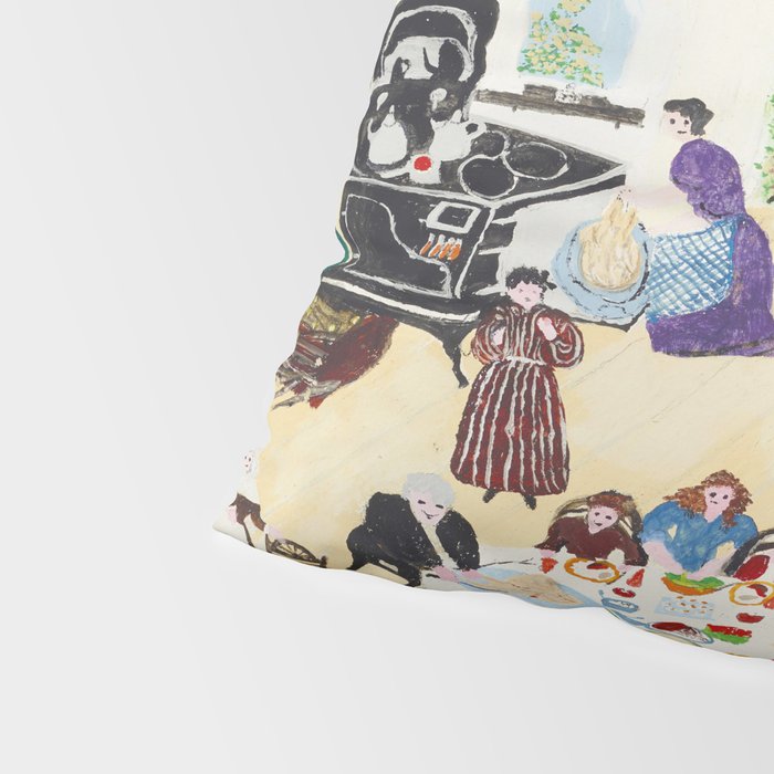 Anna Mary Robertson 'Grandma' Moses Thanksgiving American Folk Art Pillow Sham Gallery Image 4