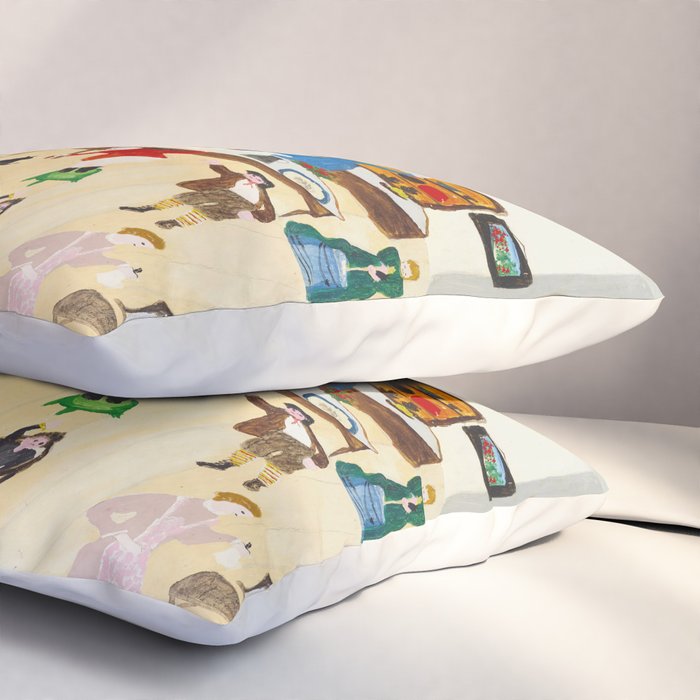 Anna Mary Robertson 'Grandma' Moses Thanksgiving American Folk Art Pillow Sham Gallery Image 3