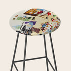 Anna Mary Robertson 'Grandma' Moses Thanksgiving American Folk Art Stool Gallery Image 2