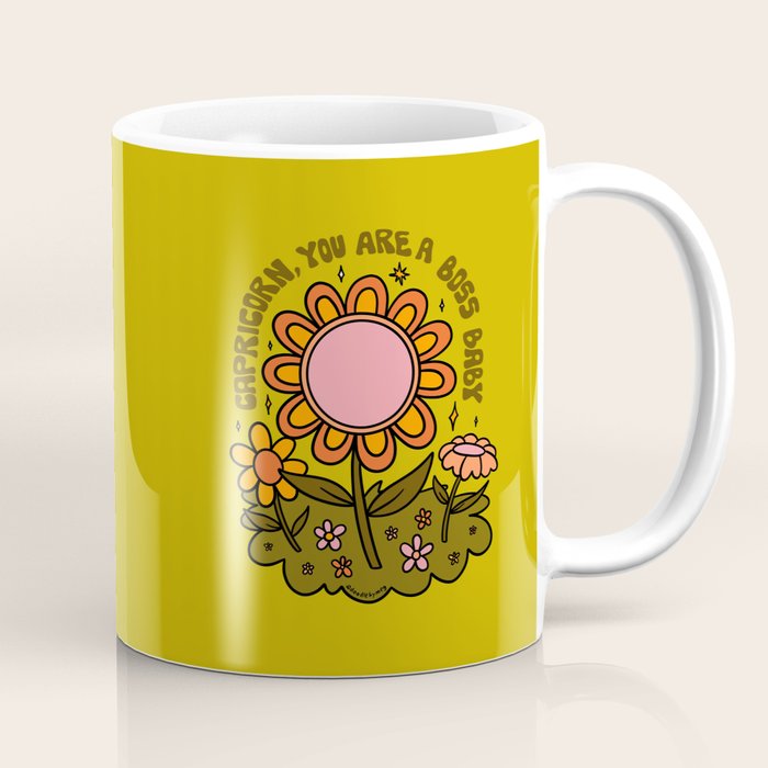 Capricorn Flower Coffee Mug Gallery Image 1