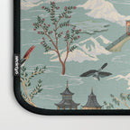 Vintage Chinoiserie Pastel Pagoda Bridge Garden Landscape Laptop Sleeve Gallery Image 3