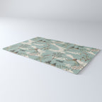 Vintage Chinoiserie Pastel Pagoda Bridge Garden Landscape Rug Gallery Image 3