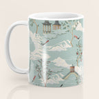 Vintage Chinoiserie Pastel Pagoda Bridge Garden Landscape Coffee Mug Gallery Image 3