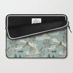 Vintage Chinoiserie Pastel Pagoda Bridge Garden Landscape Laptop Sleeve Gallery Image 2