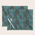 Art Deco Waterfalls // Ombre Teal Placemat Gallery Image 1