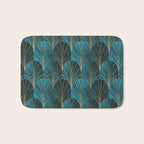 Art Deco Waterfalls // Ombre Teal Bath Mat Gallery Image 1