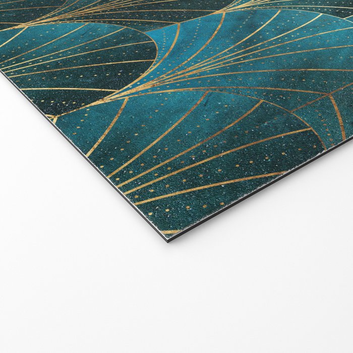 Art Deco Waterfalls // Ombre Teal Welcome Mat Gallery Image 2