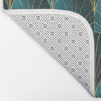 Art Deco Waterfalls // Ombre Teal Bath Mat Gallery Image 2