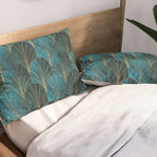 Art Deco Waterfalls // Ombre Teal Pillow Sham Gallery Image 2