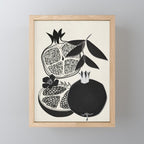 Line Art Pomegranates 1 Mini Art Print Gallery Image 1