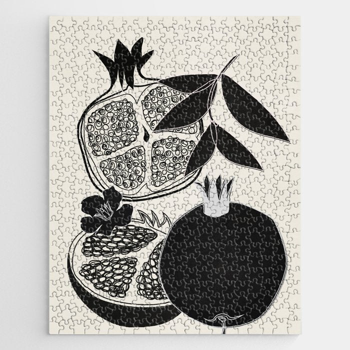 Line Art Pomegranates 1 Jigsaw Puzzle Gallery Image 1