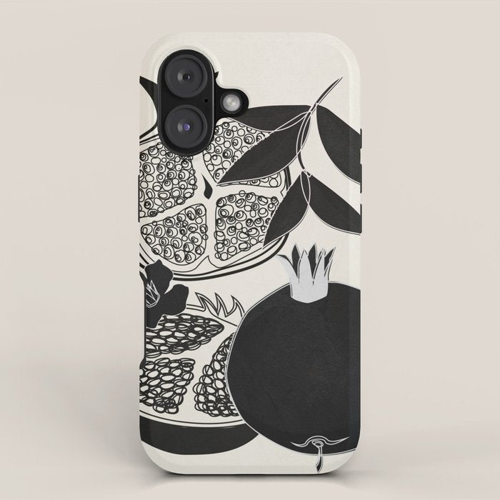 Line Art Pomegranates 1 iPhone Case Gallery Image 1