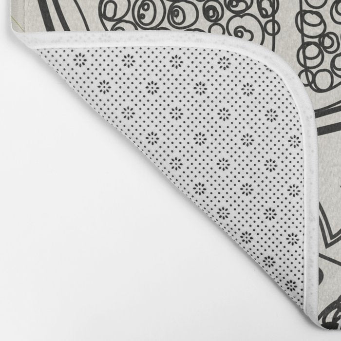 Line Art Pomegranates 1 Bath Mat Gallery Image 2