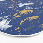 Celestial Pigs lunar blue Bath Mat Gallery Image 3