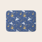 Celestial Pigs lunar blue Bath Mat Gallery Image 1