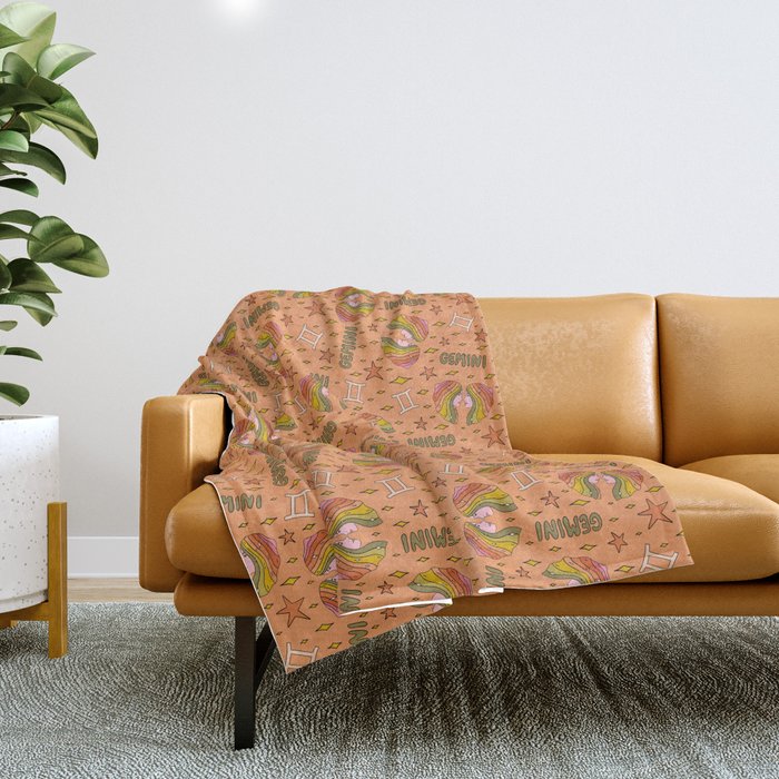 Gemini Print Throw Blanket Gallery Image 1