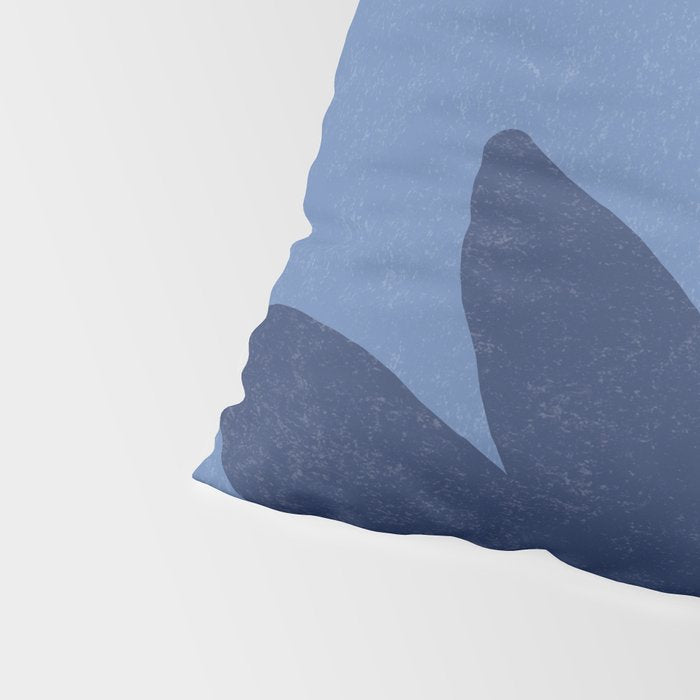 Leaves Minimalism - Blue Navy Pillow Sham Gallery Image 4