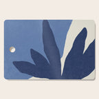 Leaves Minimalism - Blue Navy Cutting Board Gallery Image 1