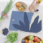 Leaves Minimalism - Blue Navy Cutting Board Gallery Image 2