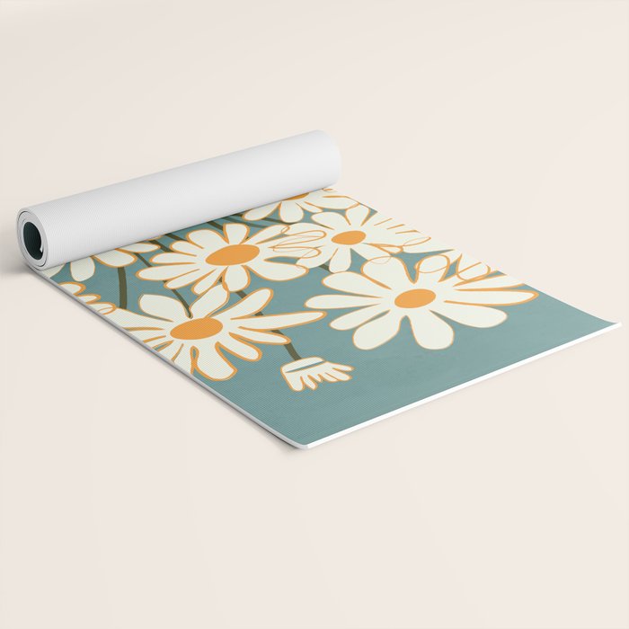 White Daisy Bouquet in Vase No. 1 Yoga Mat Gallery Image 2