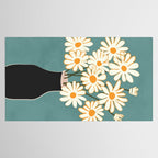 White Daisy Bouquet in Vase No. 1 Tablecloth Gallery Image 2