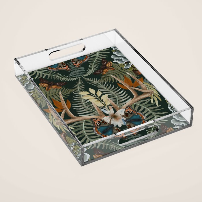Whimsical Deer Antlers Acrylic Tray Gallery Image 1
