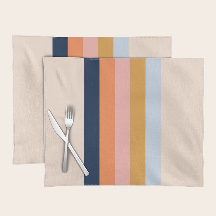 Retro stripes #2 Placemat Gallery Image 1