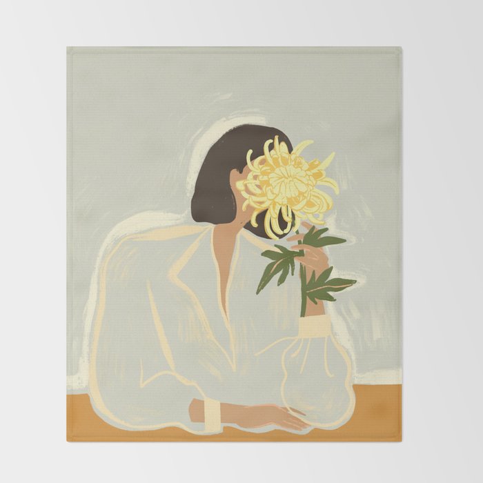 The Chrysanthemum Throw Blanket Gallery Image 2