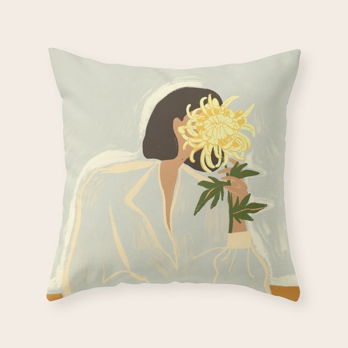 The Chrysanthemum Throw Pillow Gallery Image 6