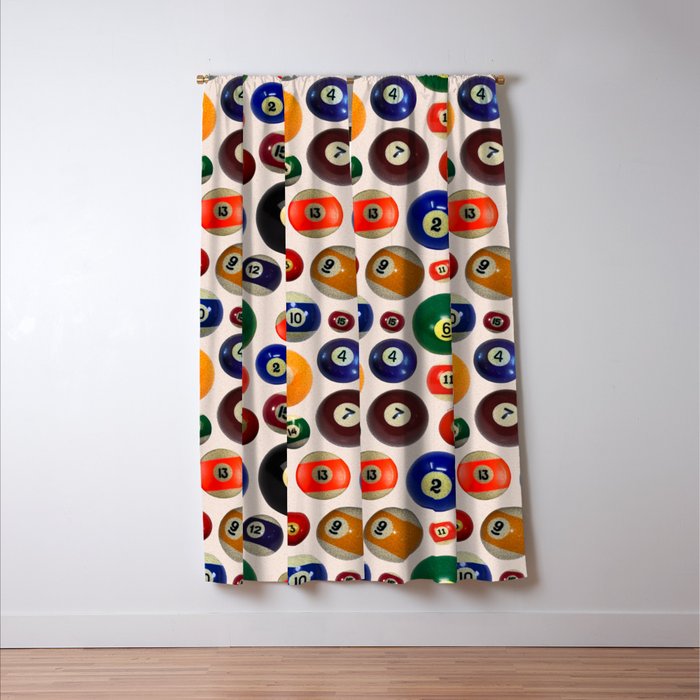 Pool Collage Print Window Curtain Gallery Image 3