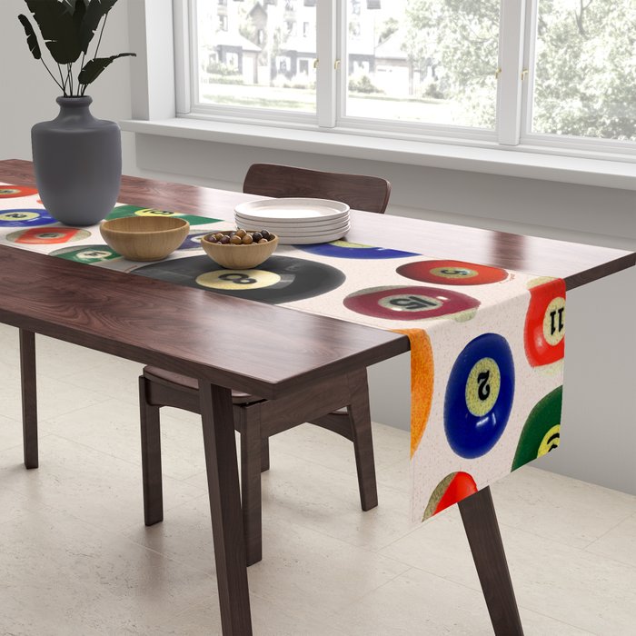 Pool Collage Print Table Runner Gallery Image 2