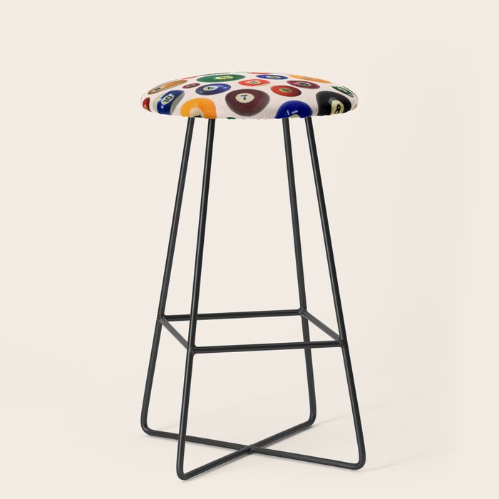 Pool Collage Print Stool Gallery Image 1