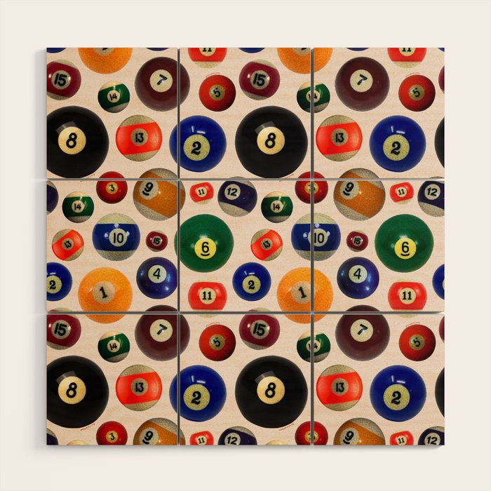 Pool Collage Print Wood Wall Art Gallery Image 1