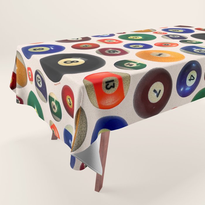 Pool Collage Print Tablecloth Gallery Image 1