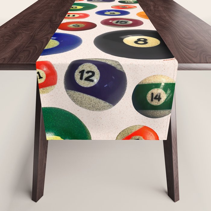 Pool Collage Print Table Runner Gallery Image 1
