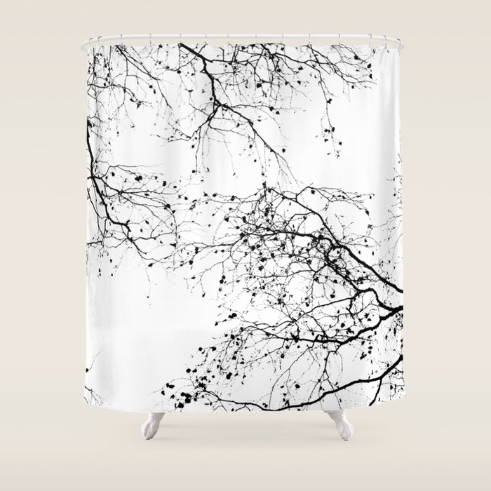 BLACK BRANCHES 2 Shower Curtain Gallery Image 1