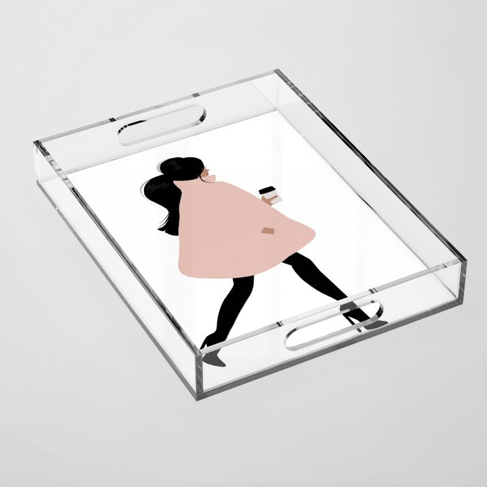 Bubble Coat Illustration by Sabina Fenn Acrylic Tray Gallery Image 1