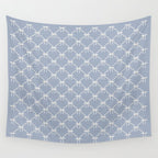 Bows & Ribbons Pattern XLIV Light Pastel Blue Wall Tapestry Gallery Image 4