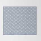 Bows & Ribbons Pattern XLIV Light Pastel Blue Throw Blanket Gallery Image 2