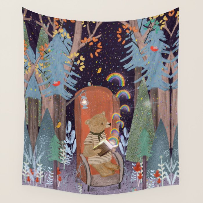 the little book of rainbows Wall Tapestry Gallery Image 4