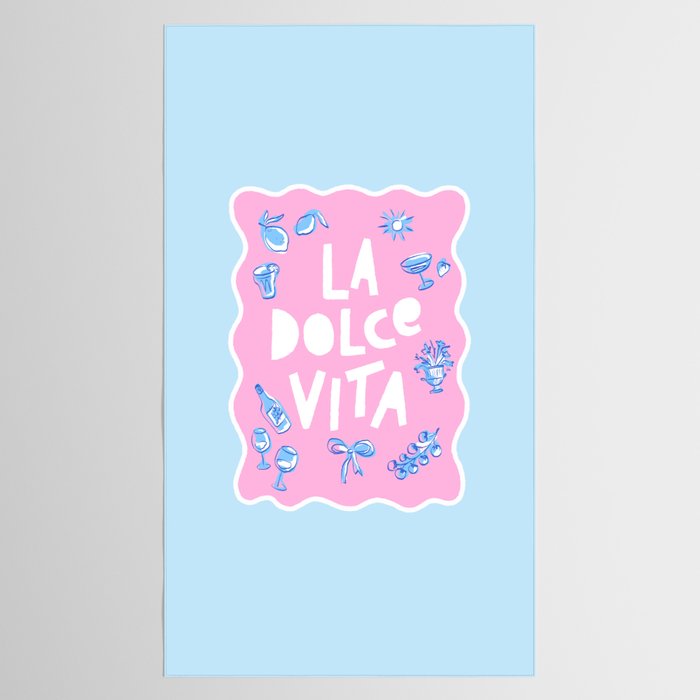 La Dolce Vita Summer Sketches Italian Style Tablecloth Gallery Image 2