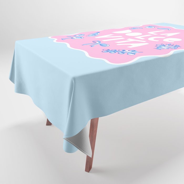 La Dolce Vita Summer Sketches Italian Style Tablecloth Gallery Image 1