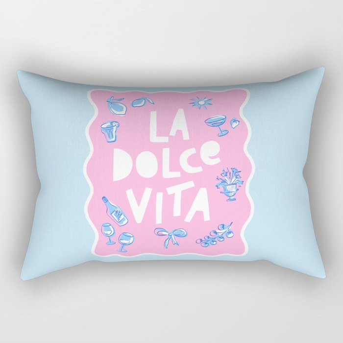 La Dolce Vita Summer Sketches Italian Style Rectangular Pillow Gallery Image 2
