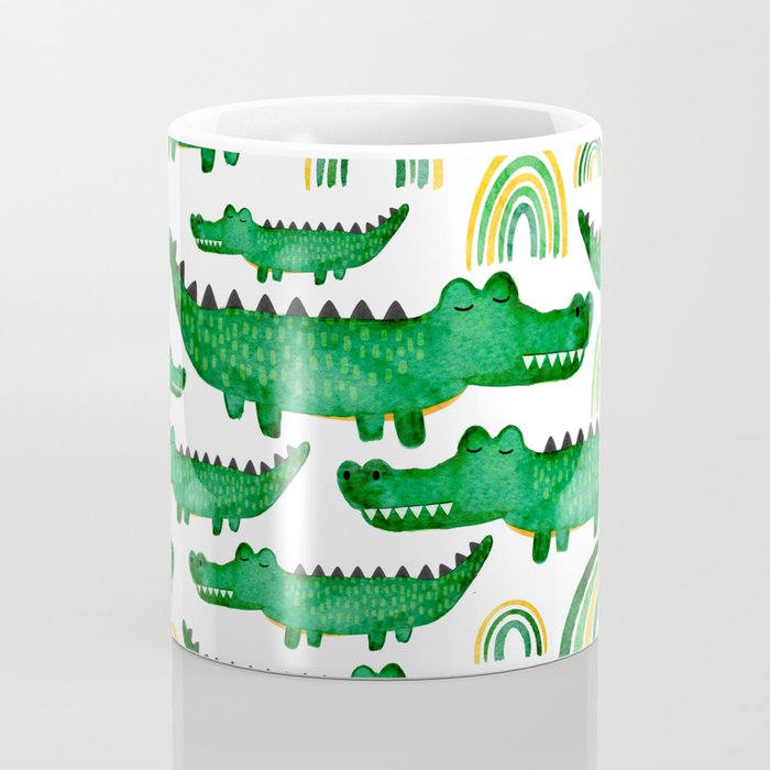 Watercolor Alligator Rainbows Coffee Mug Gallery Image 4