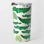 Watercolor Alligator Rainbows Travel Mug Gallery Image 3